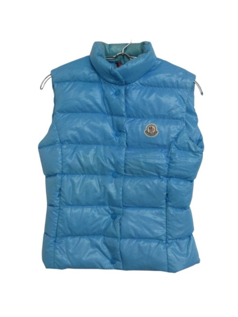 Moncler Vest Down Logo Nylon 100% Light Blue